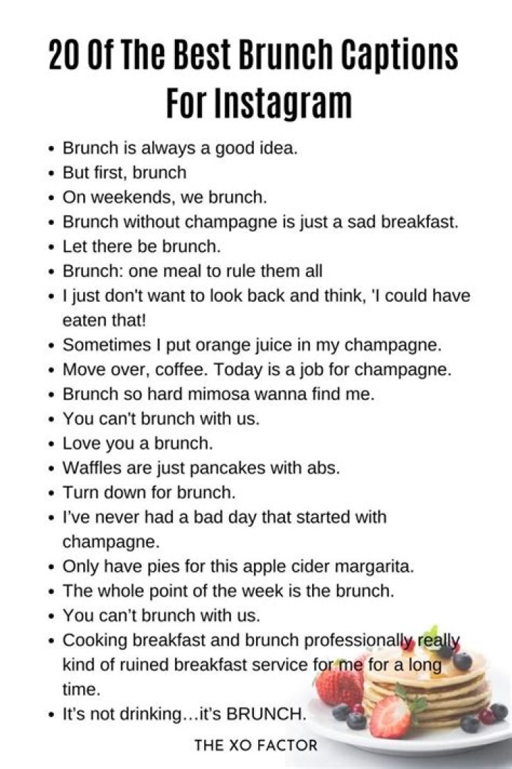 23 Brunch Instagram Caption Ideas That Are Food Puns