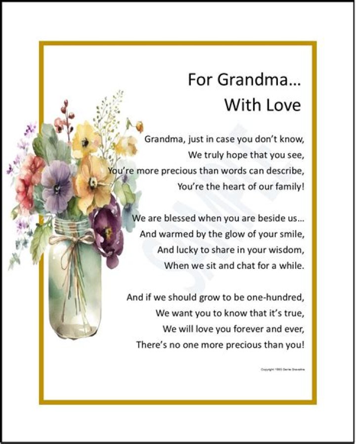 A poem for Grandma | Dementia Support Forum