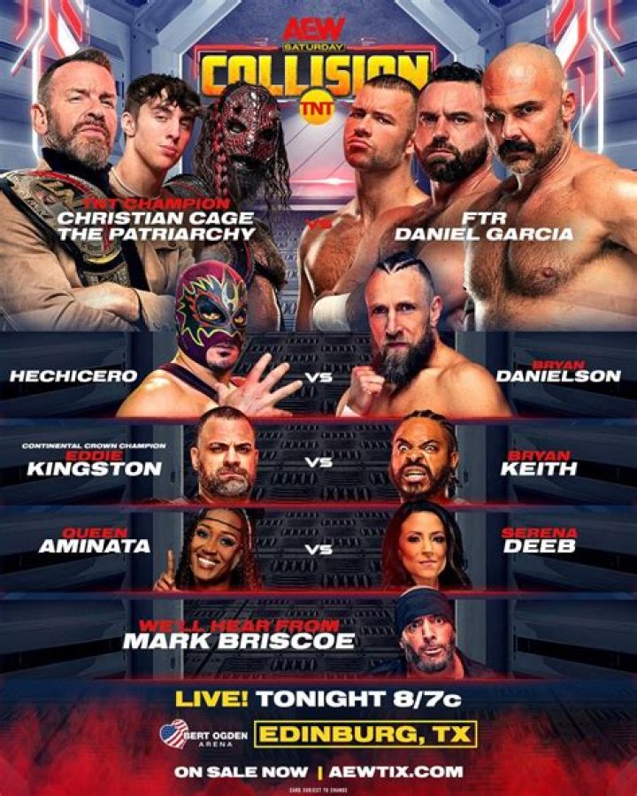 	AEW Collision lineup: The card for tonight’s TNT show	
