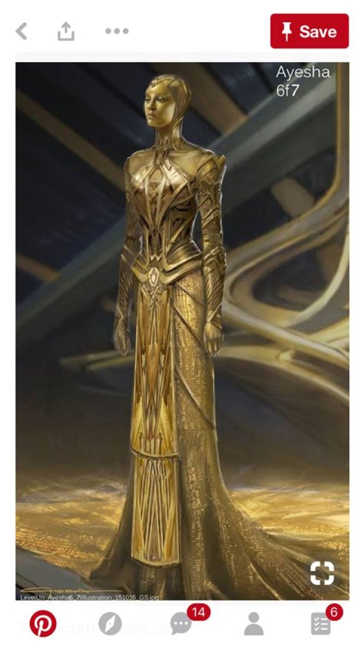 Alternate Ayesha Costume Designs For Guardians Of The Galaxy 2