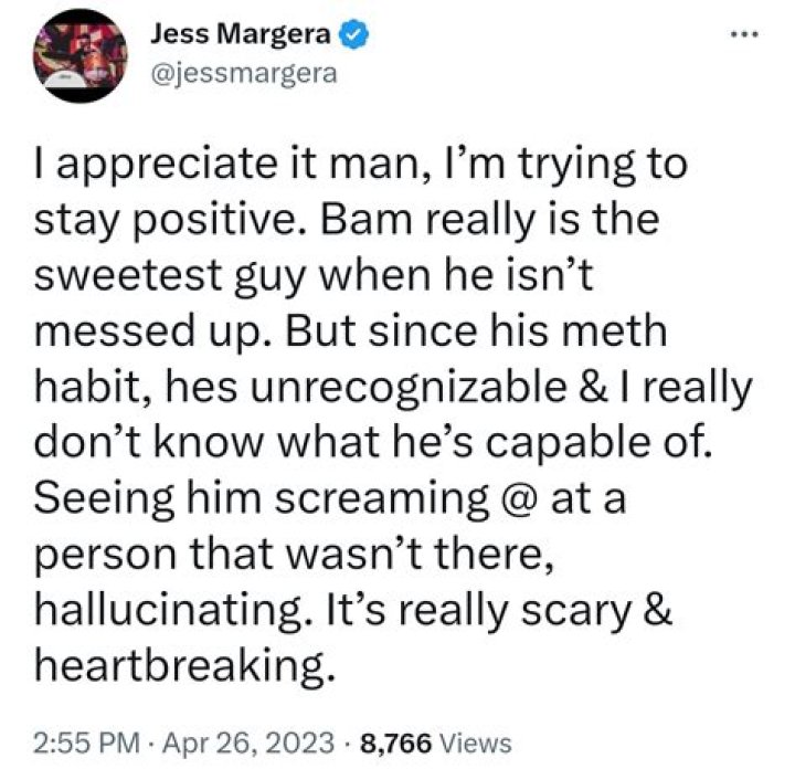 Bam Margera’s brother ‘very worried’ about him, says Jackass star is ‘unrecognizable’ and using meth