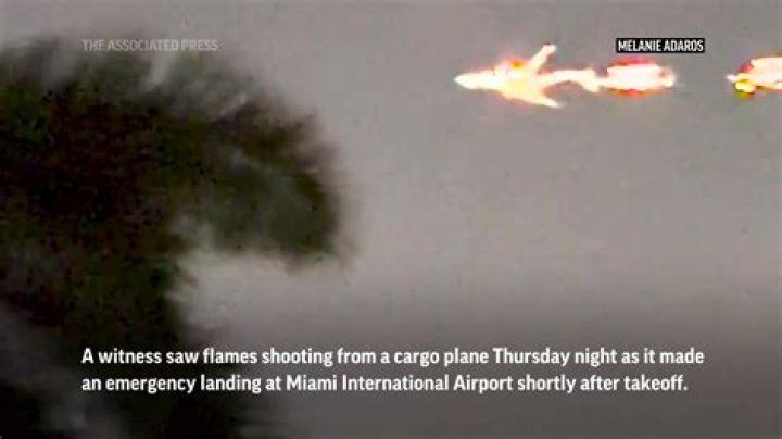 Boeing 747 cargo plane makes emergency landing shortly after takeoff at Miami airport