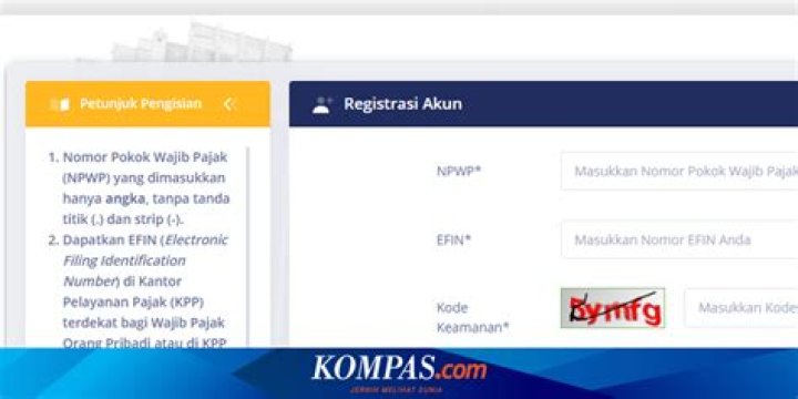 Cara Daftar, Login dan Buat EFIN untuk Lapor SPT