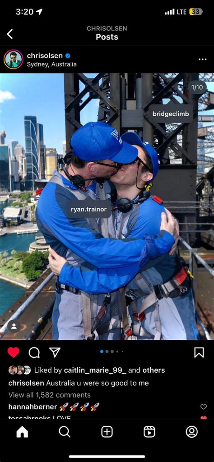 Chris Olsen Confirms He’s Not Dating Ryan Trainor on TikTok