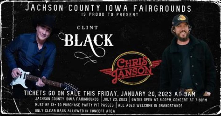 Clint Black, Chris Janson coming to fairgrounds