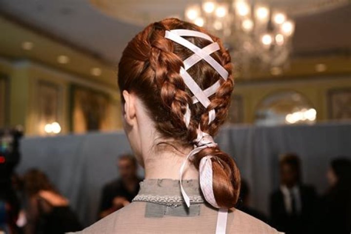 Coquette Hairstyles With Hair Ribbons Are All Over NYFW Spring 2024