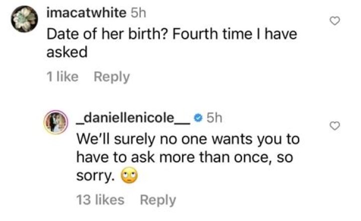 Danielle Dodd shares first video of her baby girl and reveals her name
