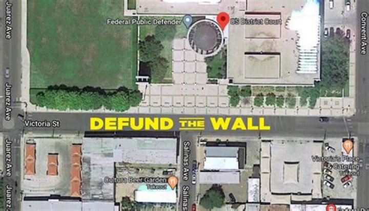 ‘Defund the Wall’ street mural going up in heart of Laredo, Texas