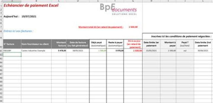 Echéancier de paiement Excel : le modèle parfait (et gratuit)