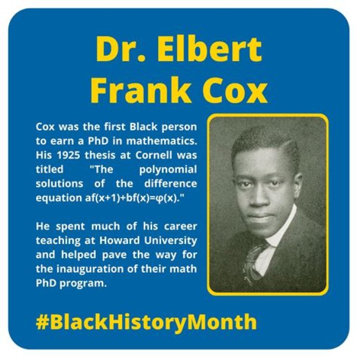 Elbert Frank Cox - Accomplishments, Family & Mathematics