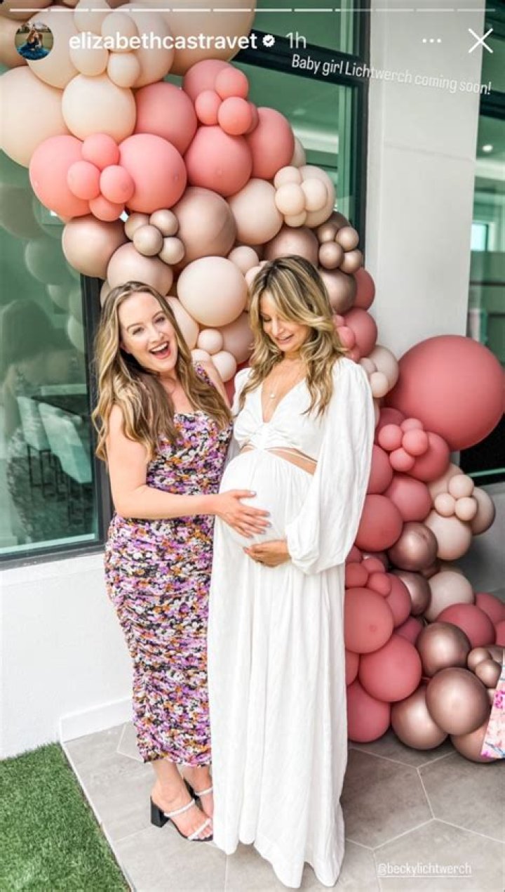 Elizabeth Potthast is a floral beauty for her sister Becky’s baby shower