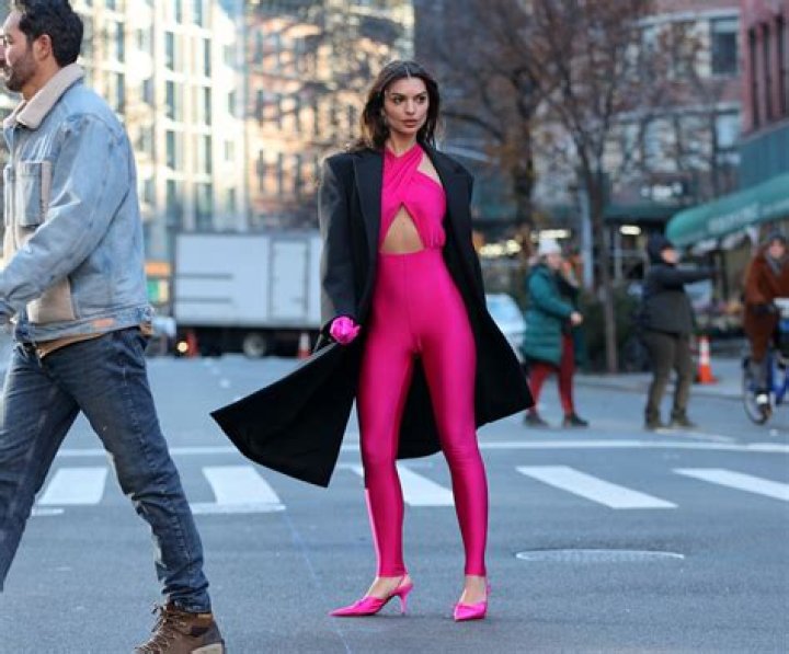 Emily Ratajkowski's Hot Pink Catsuit Served Major Underboob