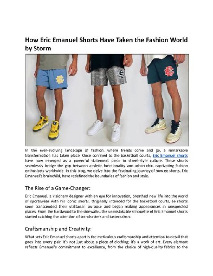 Eric Emanuel Shorts: Elevate Your Street Style Game