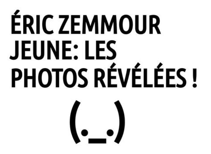 Éric Zemmour jeune: les photos révélées !