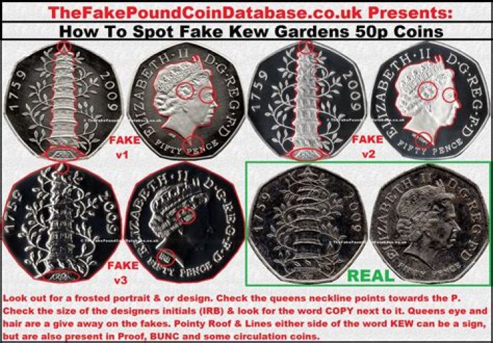 Fake 50p Kew Gardens coins flooding eBay and duping coin collectors out of cash - how to spot a real one