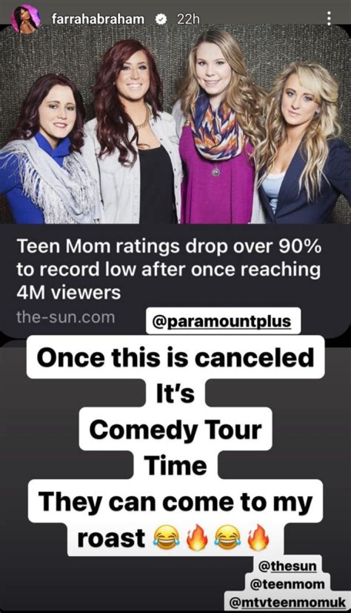 Farrah Abraham and Jenelle Evans weigh in on Teen Mom’s declining ratings
