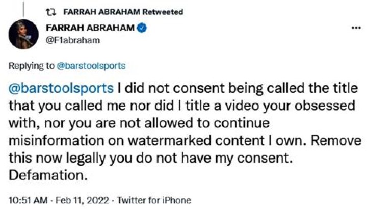 Farrah Abraham ‘checking into trauma treatment’ after threatening legal action for ‘Backdoor Teen Mom’ title