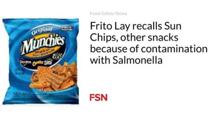 Frito-Lay recalls 16,000 crisps sold in Illinois, Iowa