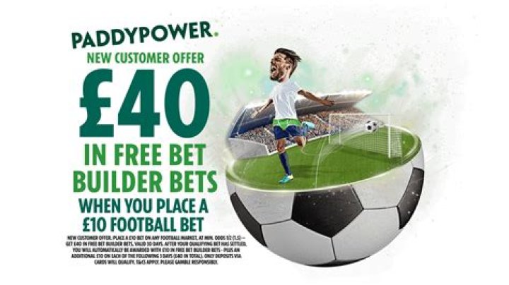 Get £40 in free football Bet Builder bets when you stake £10 with Paddy Power