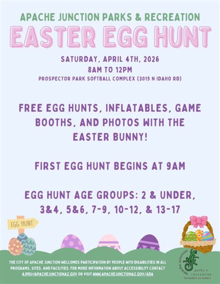 Hop on over for Muscatine Parks and Recreation Department Easter Egg Hunt