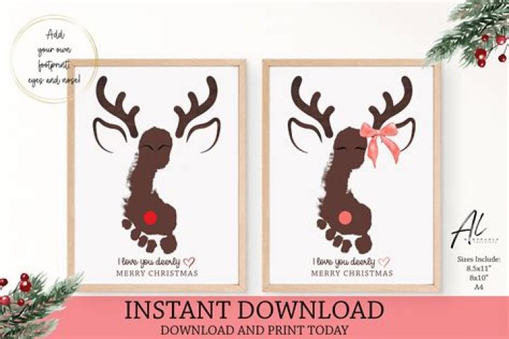 How do you make reindeer footprints?