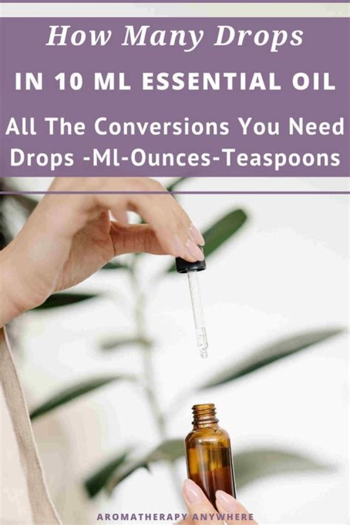 How many drops are in a 15 ml bottle of essential oil?