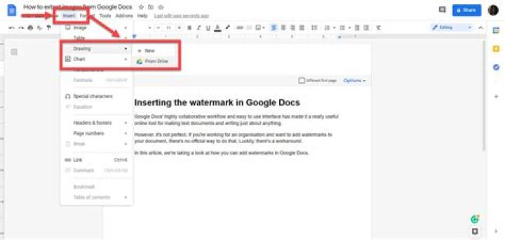 How to add a watermark in google docs