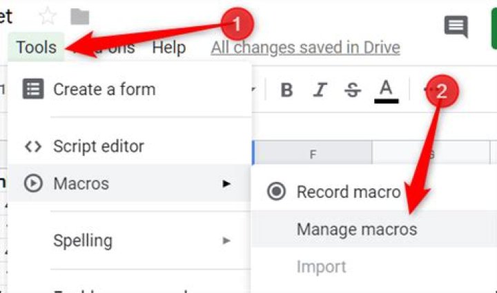 How to automate google sheets with macros