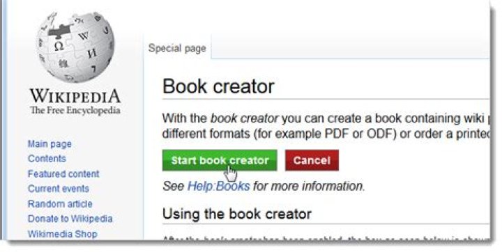 How to create ebooks from wikipedia articles