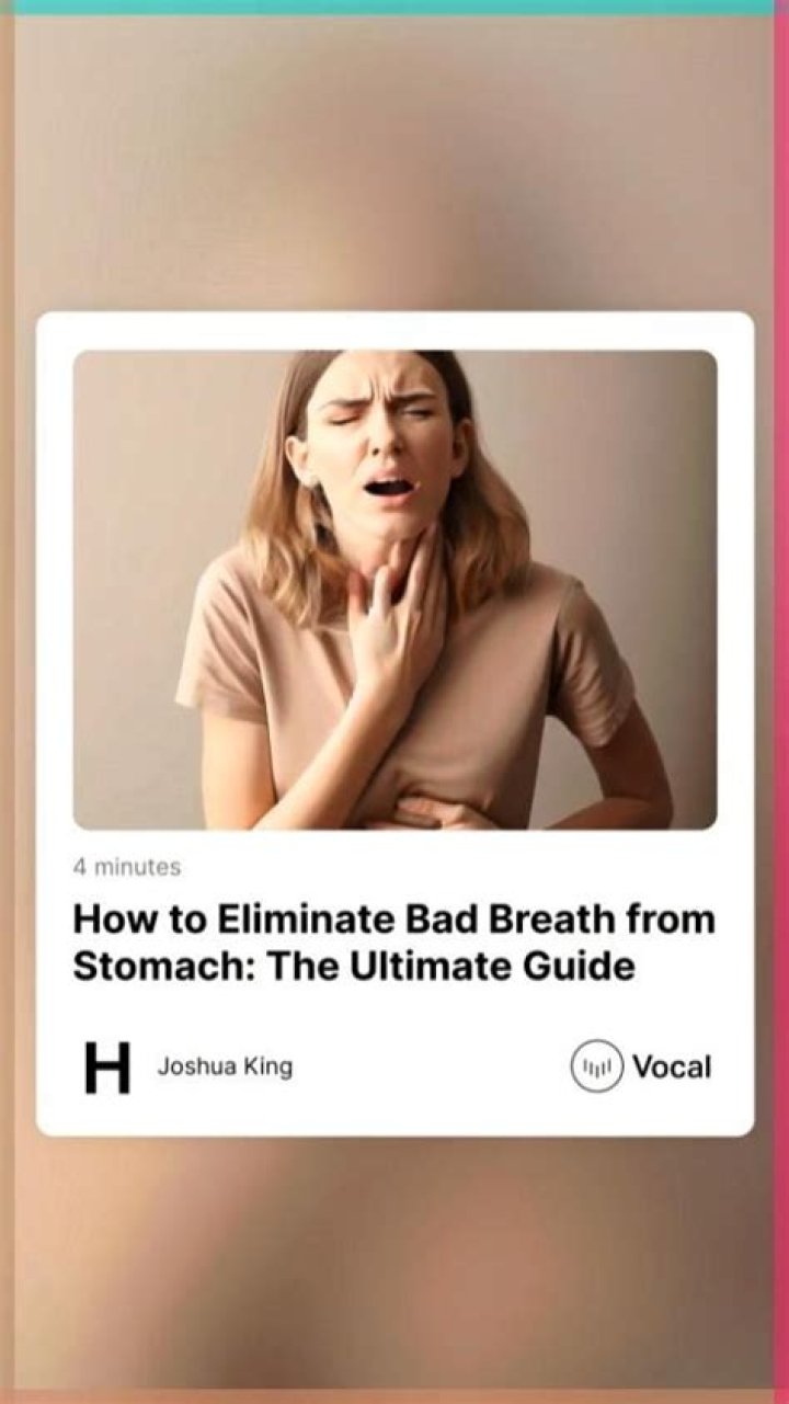How To Eliminate Bad Breath From the Stomach