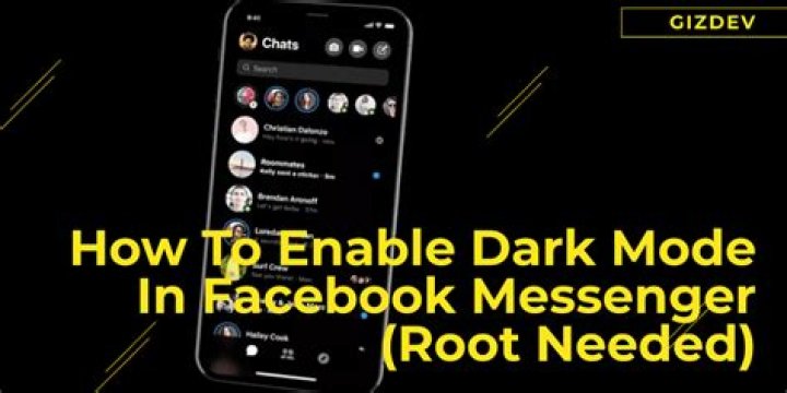 How to enable dark mode in facebook messenger