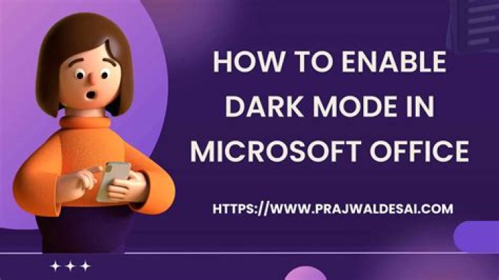 How to enable dark mode in microsoft office