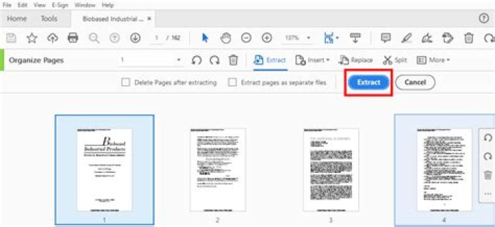 How to extract pages from a pdf document to create a new pdf document