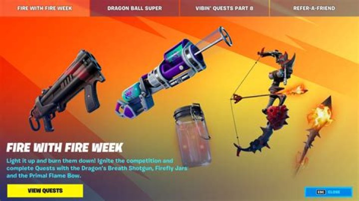 How to get Dragon's Breath Shotgun & Primal Flame Bow in Fortnite
