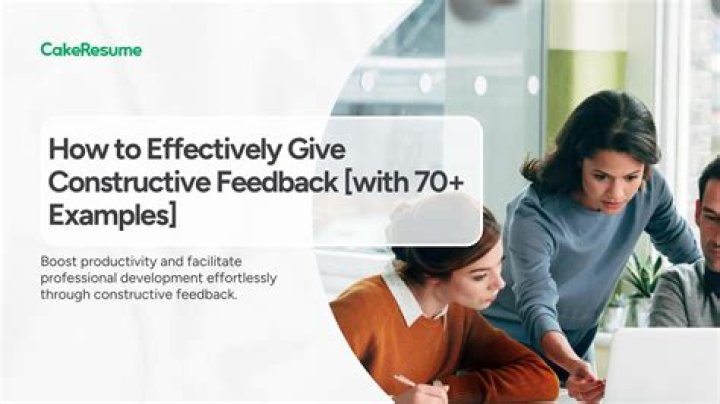 How to give constructive feedback in the workplace
