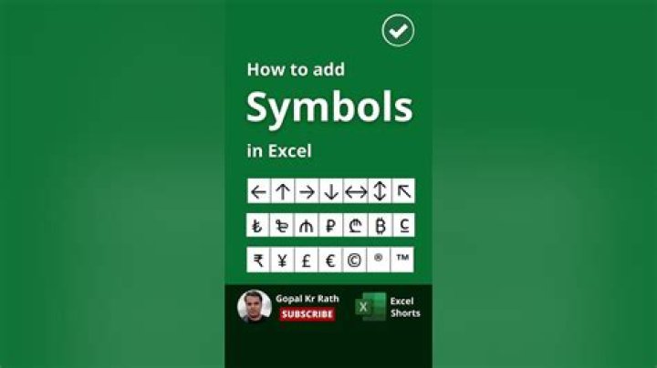 How to insert characters and symbols into excel
