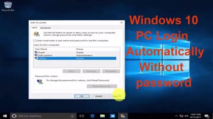How to make your windows 10 8 or 7 pc log in automatically