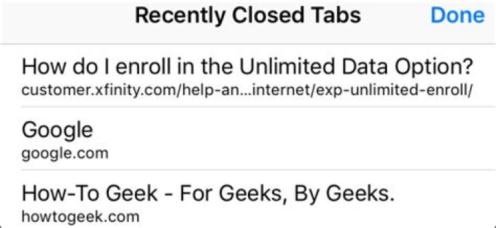 How to open a recently closed tab in safari for ios