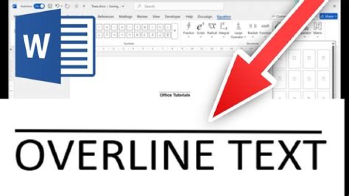 How to overline text in word