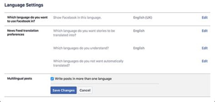 How to post to facebook in multiple languages