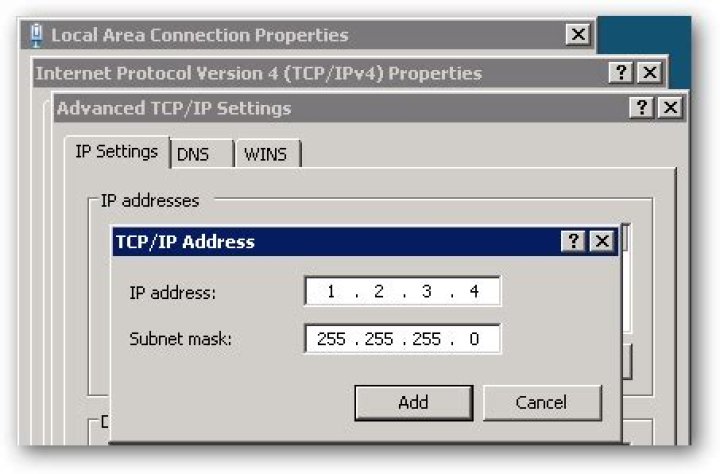 How to quickly add multiple ip addresses to windows servers