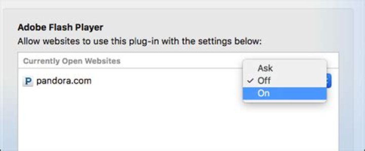 How to re-enable flash in safari 10