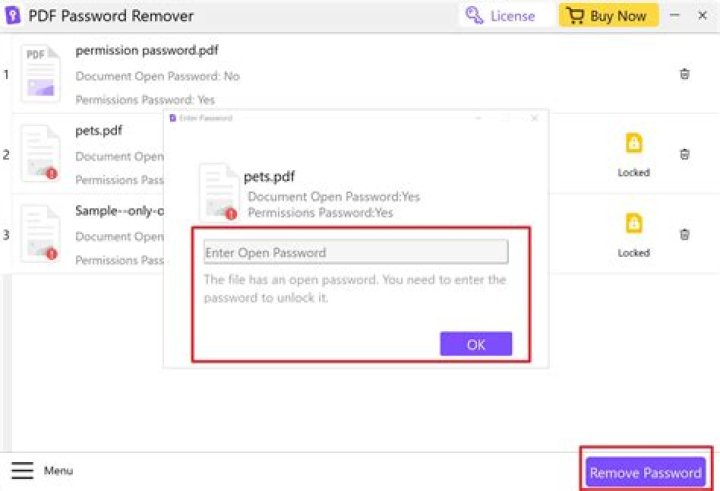 How to remove a password from a pdf file in linux