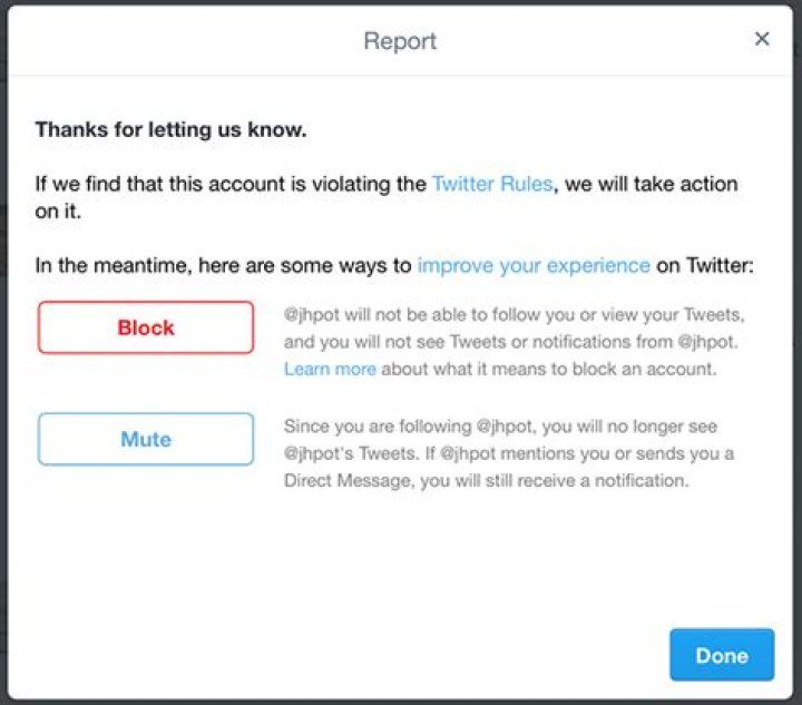 How to report a tweet on twitter