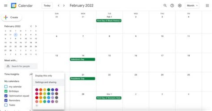 How to share a static snapshot of your google calendar