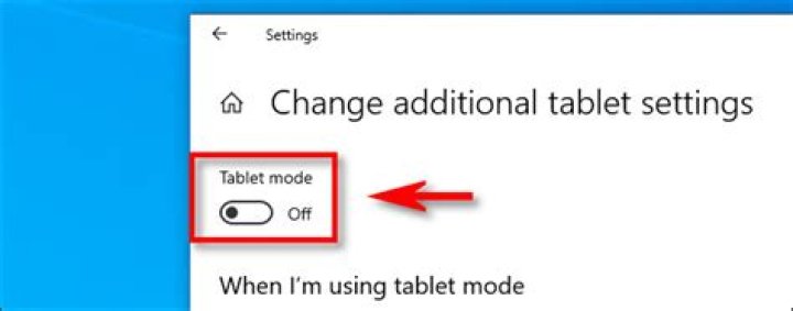 How to turn tablet mode on and off on windows 10