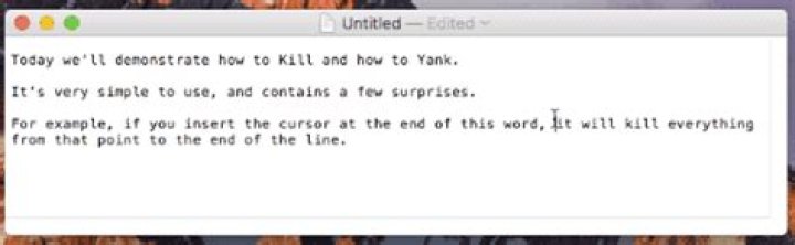 How to use macos’ built-in “kill and yank” as an alternative cut and paste