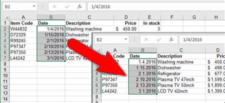 How to use periods in dates in excel