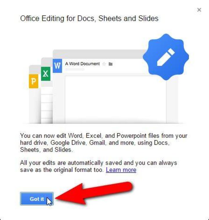 How to work with microsoft office files in google drive