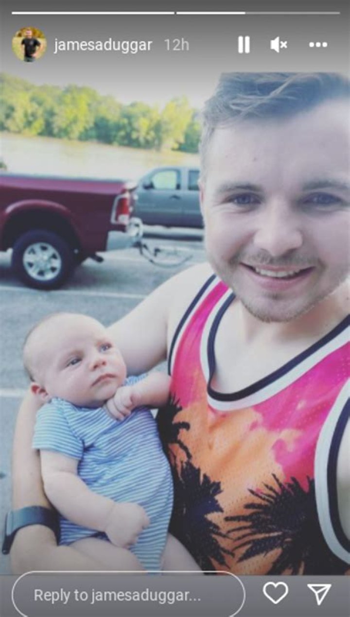 James Duggar posed with Tyler Hutchins, showing off his growing family